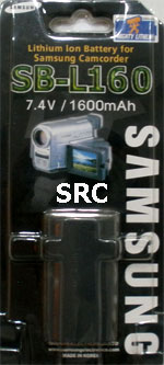 ขายแบตเตอรี่กล้อง ยี่ห้อ Samsung รหัส SB-L160 ความจุ 1600mAh (Battery Camera)