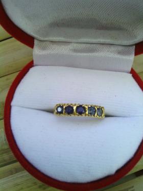 ขาย Blue sapphire Ring - แหวนทอง9เค ไพลินแท้