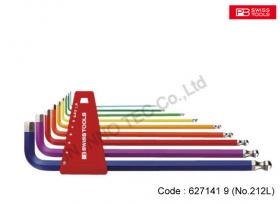 ขาย PB SWISS TOOLS 627141 9 Hexagon key L-wrench set with ball point, powder-coated 9