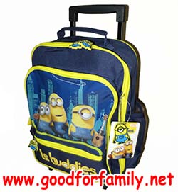 กระเป๋าล้อลากเด็ก 14 นิ้ว Minions Le buddies สีน้ำเงิน-เหลือง มินเนี่ยน 3 trolley bag กระเป๋านักเรียน กระเป๋าเดินทาง กระเป๋าเด็ก รหัส bcktrodes005