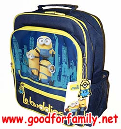 กระเป๋าเป้ Minions Le buddies 14 นิ้ว สีน้ำเงิน-เหลือง มินเนียน 3 backpack กระเป๋าสะพาย กระเป๋านักเรียน กระเป๋าเป้ กระเป๋าเด็ก รหัส bckpckdes007