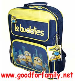 กระเป๋าเป้ Minions Le buddies 16 นิ้ว สีน้ำเงิน-เหลือง มินเนียน 3 backpack กระเป๋าสะพาย กระเป๋านักเรียน กระเป๋าเป้ กระเป๋าเด็ก รหัส bckpckdes008