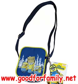 กระเป๋าสะพายข้าง Minions Le buddies 5.5 นิ้ว สีน้ำเงิน-เหลือง มินเนี่ยน3 Sling Bag กระเป๋าเด็ก ของใช้เด็ก รหัส bckslides011