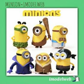 Minions Figure 6 pcs. ชุดโมเดลมินเนี่ยน 6 ตัว