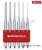 PB SWISS TOOLS 746910 6 Pin punch set, chrome-plated in