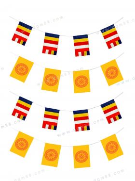 ธงราวธรรมจักร + ธงฉัพพรรณรังสี