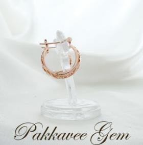 ต่างหูนาคฉลุลาย 22K Gp / Lovely rosegold 22K gp Pakkavee Gem