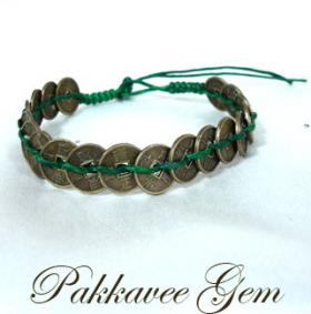 สร้อยข้อมือเหรียญแบบจีน / Lovely Bracelet Pakkavee Gem