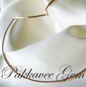 สร้อยคอ Chocker 3 ท่อน ชุบนาค 22 K gp / lovely Rose gold 22K gp necklace pakkavee gem