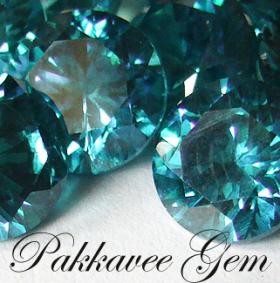 เพชร CZ เหลี่ยมเกสรสีน้ำทะเล เปลี่ยนสีได้ 1 เม็ด CZ Color Change Tanzanite Blue Pakkavee Gem~