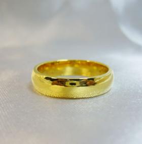 แหวนทองเกลี้ยงหน้ากว้าง 0.45 size52-54 / Lovely 22K gp yellow gold ring* pakkavee gem