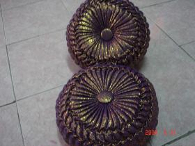 หมอนฟักทองสีม่วงทอง