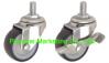 ล้อยูริเทนแกนไนล่อนขาเกลียวชุบโครเมี่ยม รุ่น PU2, 2.5, 3 screw caster