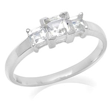 ขาย White Topaz Ring Size.6 1137