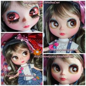 น้อง Blythe ปลอม custom แล้ว เเนวน่ารักๆ  สดใส คัสตอมครบเซ็ดพร้อมวิกผม และชุด หลายแบบ พร้อมส่งฟรี