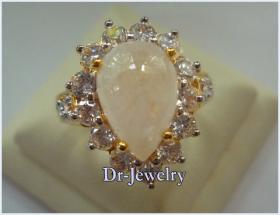 A062-แหวนโอปอล ทรงหยดน้ำ หรูหราไม่ซ้ำใคร