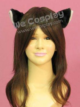 หูแมว+หางแมว (Cat's Ears and Tail) สีดำชมพู สำหรับเป็น option คอสเพลย์