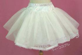 กระโปรงสุ่มสีขาว (White Pannier) พองปานกลาง เพิ่มความพองให้กับชุดโกธิคโลลิต้า