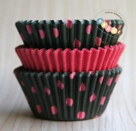 ถ้วยกระดาษ Pink Dot & Black Cupake