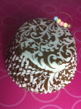ถ้วยกระดาษ  Damask Brown Baking Cups