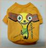 รหัส 824 เสื้อหมา เสื้อยืดมีแขนสกรีนลายหมา สีส้ม เบอร์1
