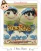 ตุ๊กตาถุงเท้า ตุ๊กตาคู่รัก Handmade พร้อมป้ายไม้