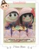 ตุ๊กตาถุงเท้า ตุ๊กตาคู่รัก Handmade พร้อมป้ายไม้