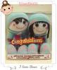 ตุ๊กตาถุงเท้า ตุ๊กตาคู่รัก Handmade พร้อมป้ายไม้