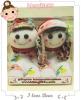 ตุ๊กตาถุงเท้า ตุ๊กตาคู่รัก Handmade พร้อมป้ายไม้