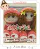 ตุ๊กตาถุงเท้า ตุ๊กตาคู่รัก Handmade พร้อมป้ายไม้