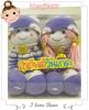 ตุ๊กตาถุงเท้า ตุ๊กตาคู่รัก Handmade พร้อมป้ายไม้