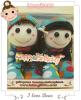 ตุ๊กตาถุงเท้า ตุ๊กตาคู่รัก Handmade พร้อมป้ายไม้  คู่นี้ขายแล้วจ้า