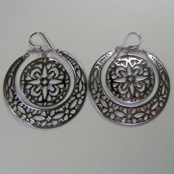 ต่างหูเงินแท้ ลายฉลุสวยๆ  925 STERLING SILVER EARRINGS