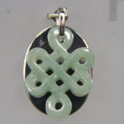 จี้หยกแท้ ตัวเรือนเงินแท้ 925 STERLING SILVER PENDENT WITH NATURAL JADE สวยๆ 