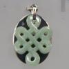จี้หยกแท้ ตัวเรือนเงินแท้ 925 STERLING SILVER PENDENT WITH NATURAL JADE สวยๆ