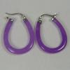 ต่างหูหยกสีลาเวนเดอร์ แท้ ตัวเรือนเงินแท้ 925 STERLING SILVER EARRINGS with LAVENDER JADE