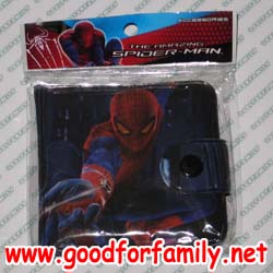 กระเป๋าสตางค์ Spiderman แบบ 2 พับ กระดุม สีดำ สไปเดอร์แมน กระเป๋าตัง กระเป๋าเด็ก รหัส bckntespi001