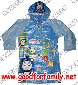 ชุดกันฝนเด็ก Thomas สีฟ้า อย่างหนา เสื้อกันฝนเด็กชาย เสื้อผ้าเด็ก ชุดกันฝนเด็กชาย โทมัส ช่องขยายกระเป๋าด้านหลัง รหัส rnctho001