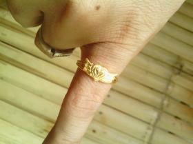 ขาย Gold ring 965 - แหวนรูปหัวใจมีปีก ทองแท้96. 5 หนัก1กรัม