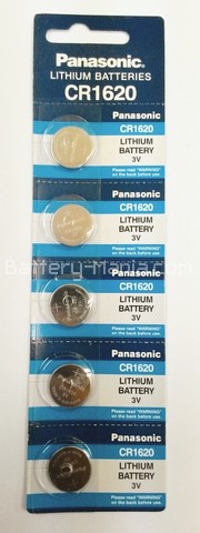 ถ่านกระดุม Panasonic CR1620 pack 5 ก้อน