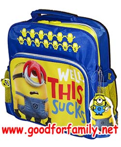 กระเป๋าเป้ Despicable Me Minion 12 นิ้ว สีน้ำเงิน-เหลือง เดสพิคเคเบิ้ลมี มินเนียน กระเป๋าสะพาย กระเป๋านักเรียน กระเป๋าเป้ กระเป๋าเด็ก รหัส bckpckdes002