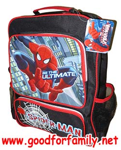 กระเป๋าเป้ 16 นิ้ว Spiderman Be  the Ultimate สีดำ สไปเดอร์แมน กระเป๋าสะพายหลัง กระเป๋านักเรียน เป้ กระเป๋าเด็ก รหัส bckpckspi015