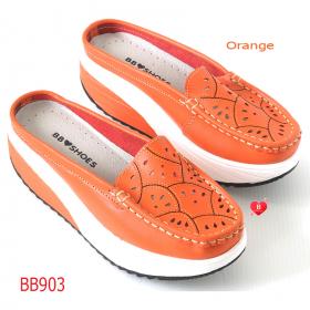 ขาย BB903-ORANGE BLOVESHOES Fitness Mules Soft Comfort BB903 สีส้ม (ORANGE) รองเท้าลำลองพื้นยางเพื่อสุขภาพ
