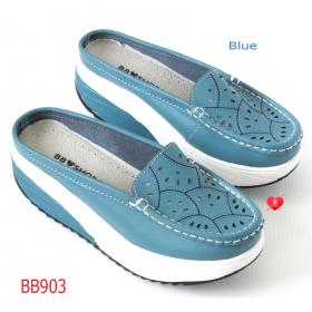 ขาย BLOVESHOES Fitness Mules Soft Comfort BB903 สีน้ำเงิน (BLUE) รองเท้าลำลองพื้นยางเพื่อสุขภาพ