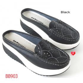 ขาย BB903-BLACK BLOVESHOES Fitness Mules Soft Comfort BB903 สีดำ (BLACK) รองเท้าลำลองพื้นยางเพื่อสุขภาพ