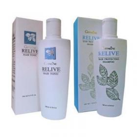 กิฟฟารีน รีไลฟ์แฮร์แชมพูและแฮร์โทนิค Relive Hair shampoo and Hair tonic giffarine