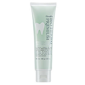 ยาสีฟันสมุนไพรไบโอ เฮอร์เบิลพรีเมียมไวท์เทนนิ่ง 160 กรัม Giffarine Bio Herbal Premium Whitening Toothpaste