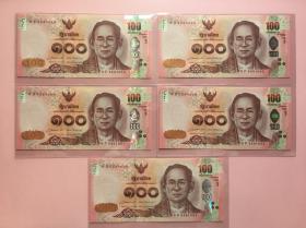 แบงค์ 100 บาท ด้านหลังพระเทพฯ (UNC)