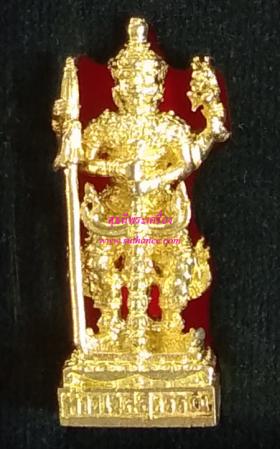 รูปหล่อลอยองค์ ท้าวเวสสุวรรณตรีพระเพลารุ่นแรก เนื้อทองระฆัง {ปล่อยขาดทุน !!}