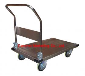 รถเข็นชั้นเดียวสแตนเลสแขนพับได้, Stainless plate truck with handle folder, LPT30F